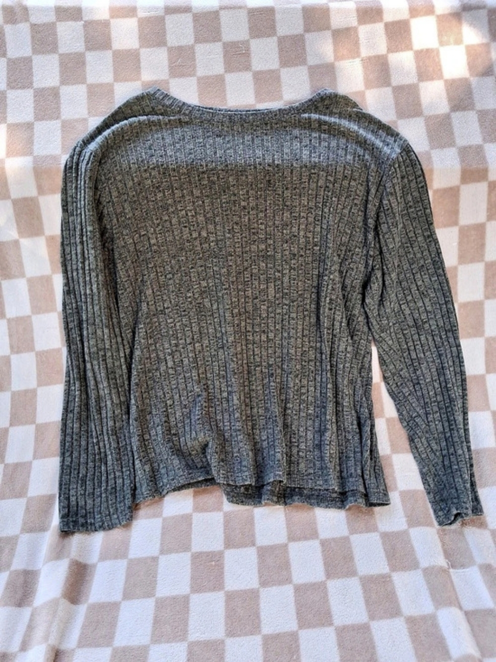 Fantastlook Ribbed Knit Sweater in Green 2XL Like New